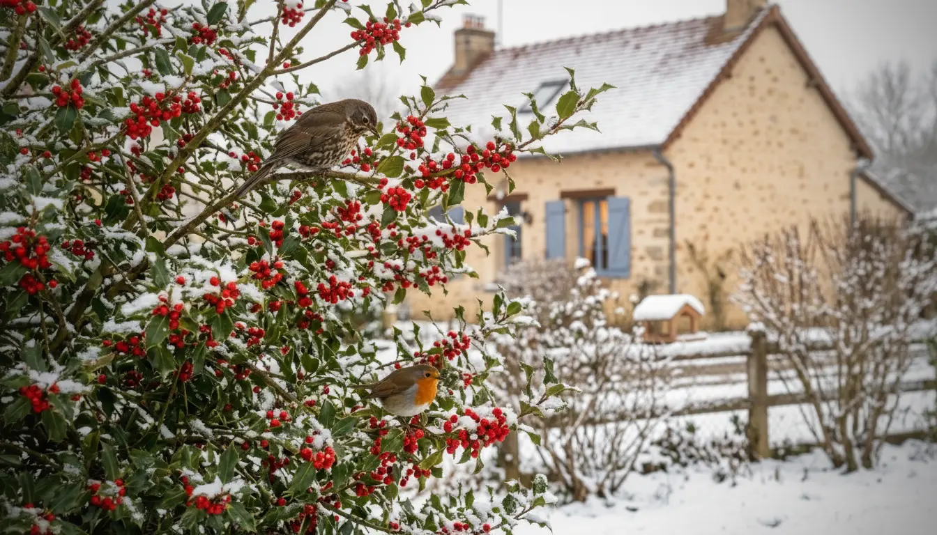 Ni graines ni mangeoires : cette plante d’hiver fait revenir les oiseaux