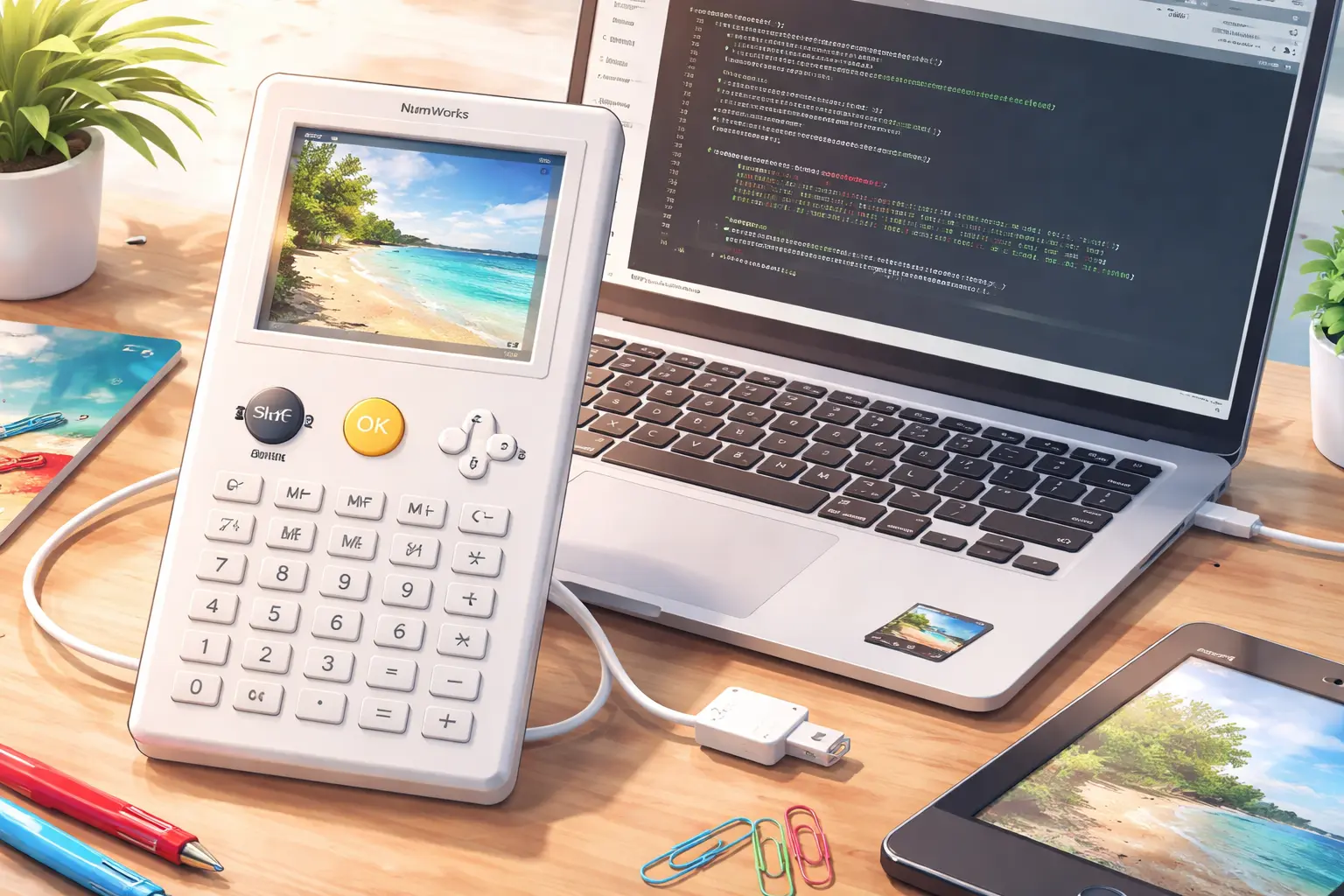 Comment mettre des photos sur une calculatrice NumWorks ?