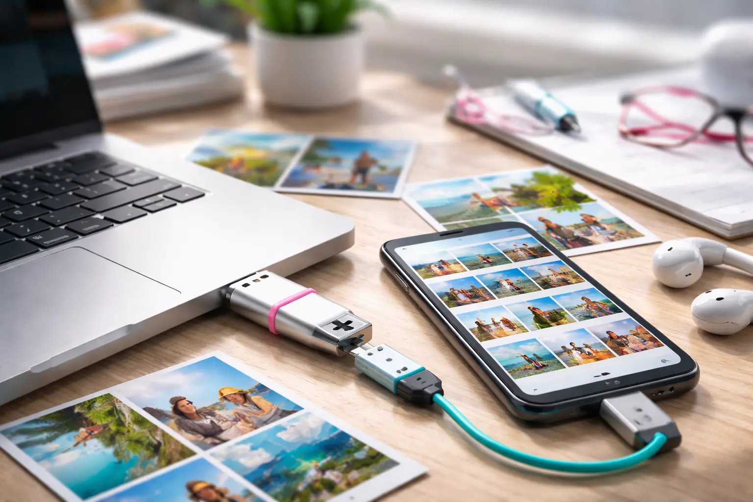 Comment transférer des photos sur une clé USB ?