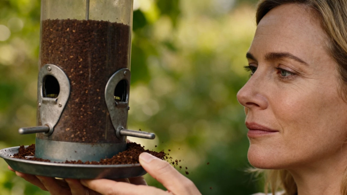 Voici pourquoi le marc de café autour de la mangeoire va sauver les oiseaux