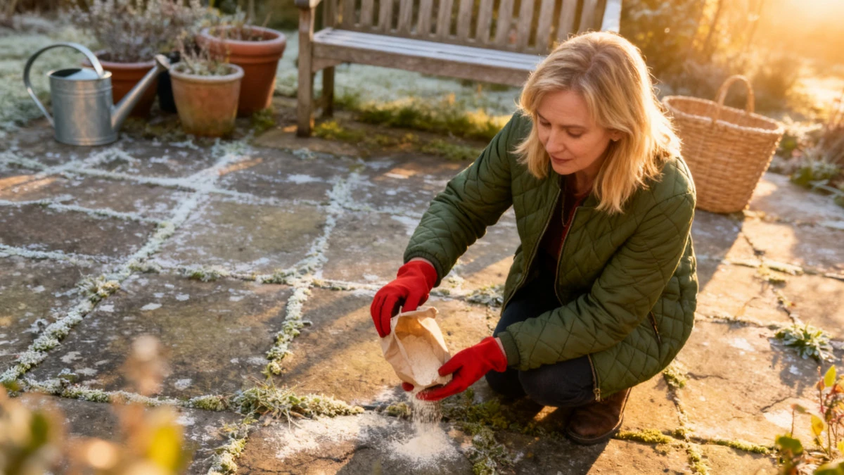 Ni Karcher ni désherbant : cette astuce de cuisine sauve votre terrasse en hiver