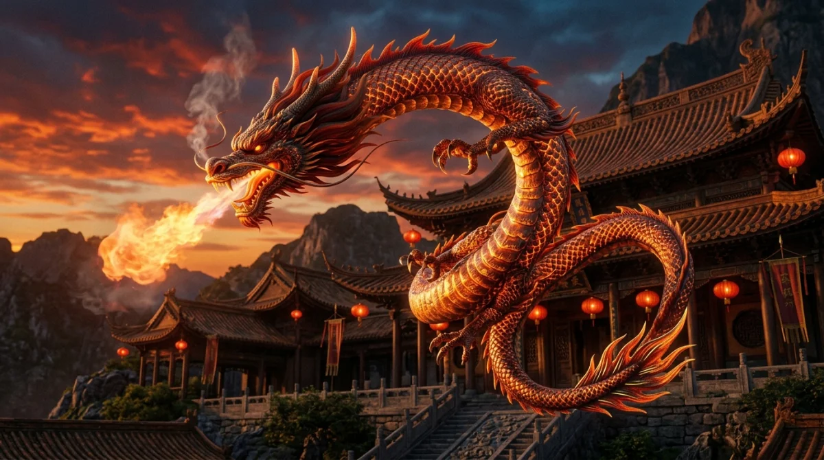 Pourquoi dit-on que le dragon de 1976 est de feu ?