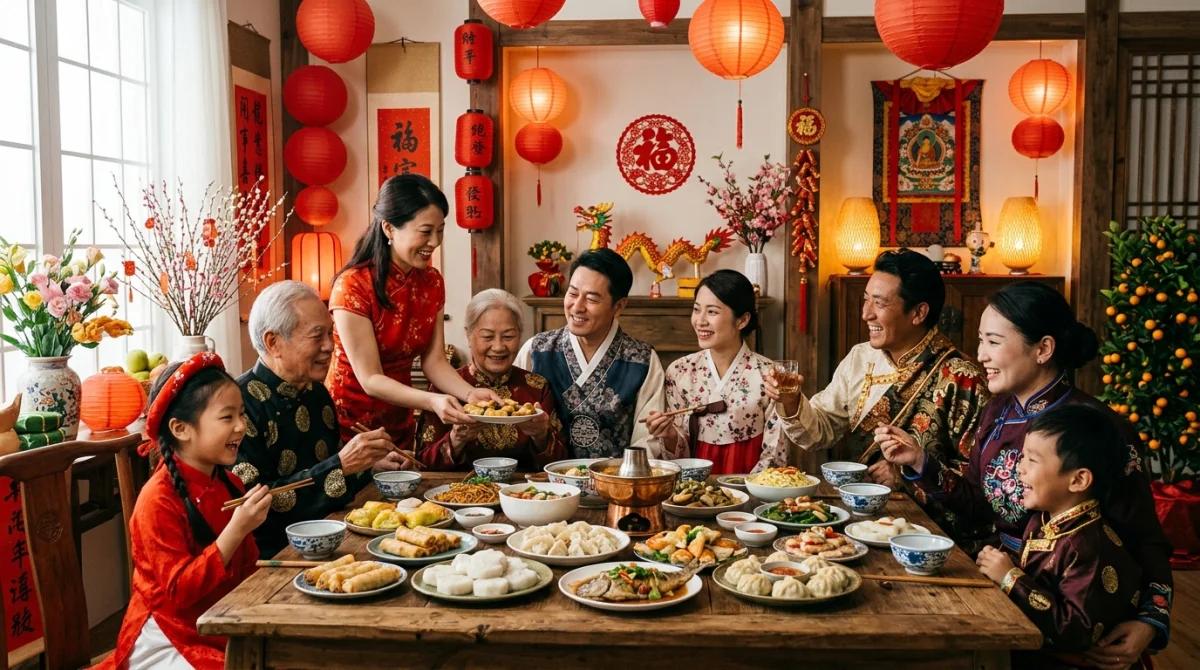 2. Le nouvel an lunaire selon les pays, Chine, Vietnam, Corée, Tibet et Mongolie