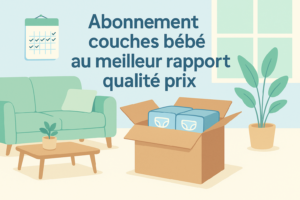 Illustration abonnement couches bébé Biolane livraison à domicile meilleur rapport qualité prix